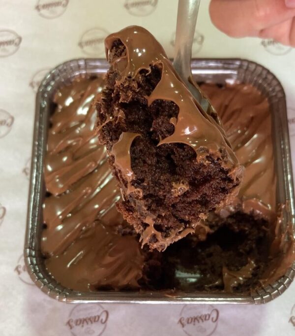 Brownie com Cobertura de Nutella